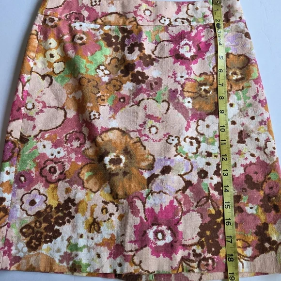 J. Crew Watercolor Floral Pencil Skirt. - Picture 7 of 7